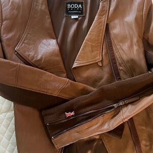 Boda Skins Women's Brown Leather Jacket